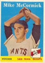 1958 Topps      037      Mike McCormick UER RC
